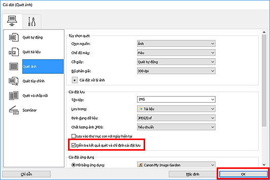 hình: Hộp thoại Cài đặt